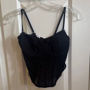 Garage Black Lace Bustier